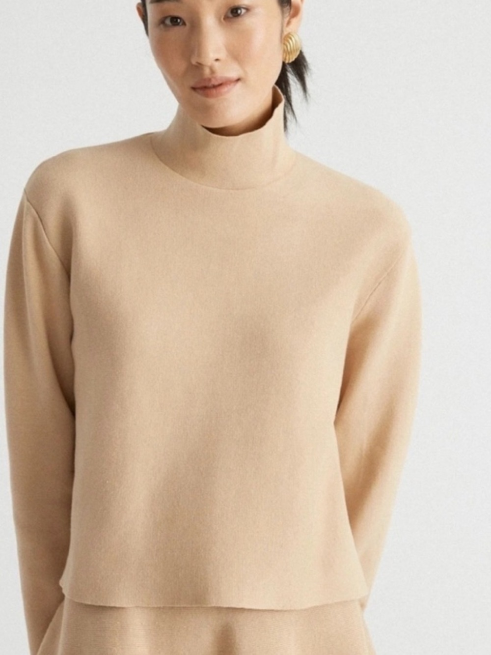 Tuckernuck Camel Mock Neck Sweater